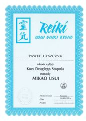Certyfikat Reiki 2 st. Paweł