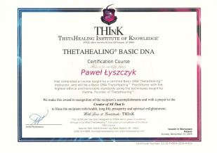 Certyfikat THETA HEALING BASIC